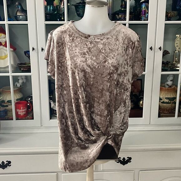 Crushed Velvet Top   Size Small   Hummingbird - Picture 1 of 9